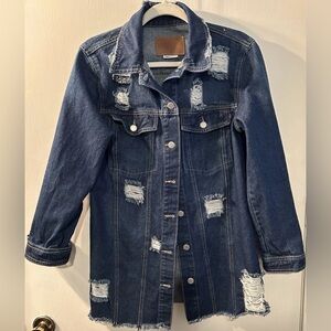 BBJ, Los Angeles distressed Denim Jacket Size M (36”X29”)